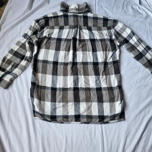 We The Free/Free People Izzy Cargo Plaid Flannel Shirt Size Large - Picture 5 of 10